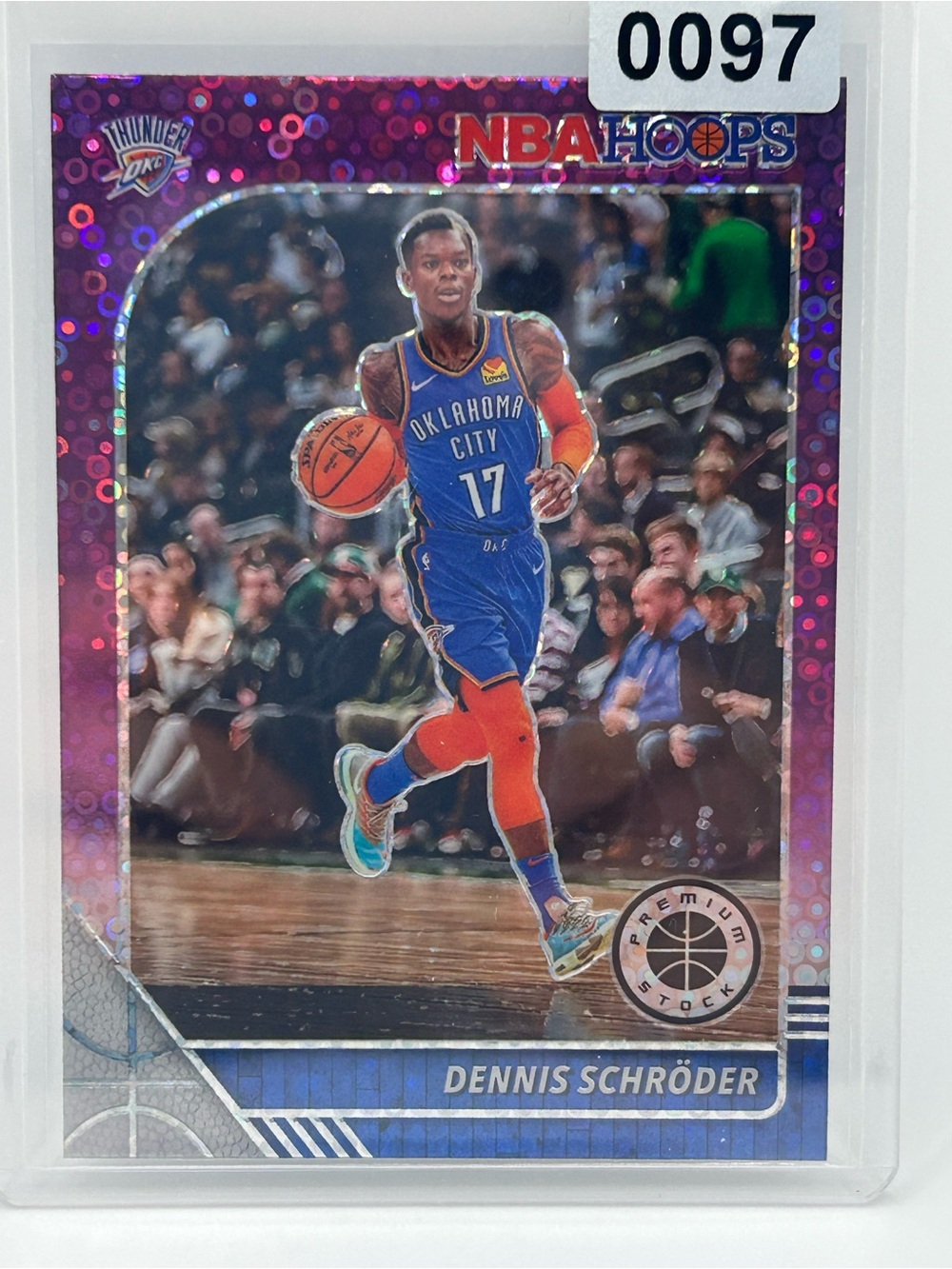 Dennis Schröder NBA Hoops Purple Holo Basketball Card - Oklahoma City Thunder 🏀